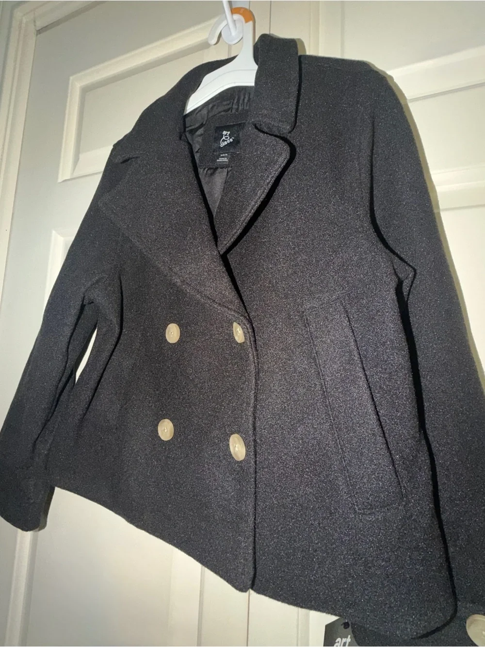 Art Class girls' black pea coat small (6/7)